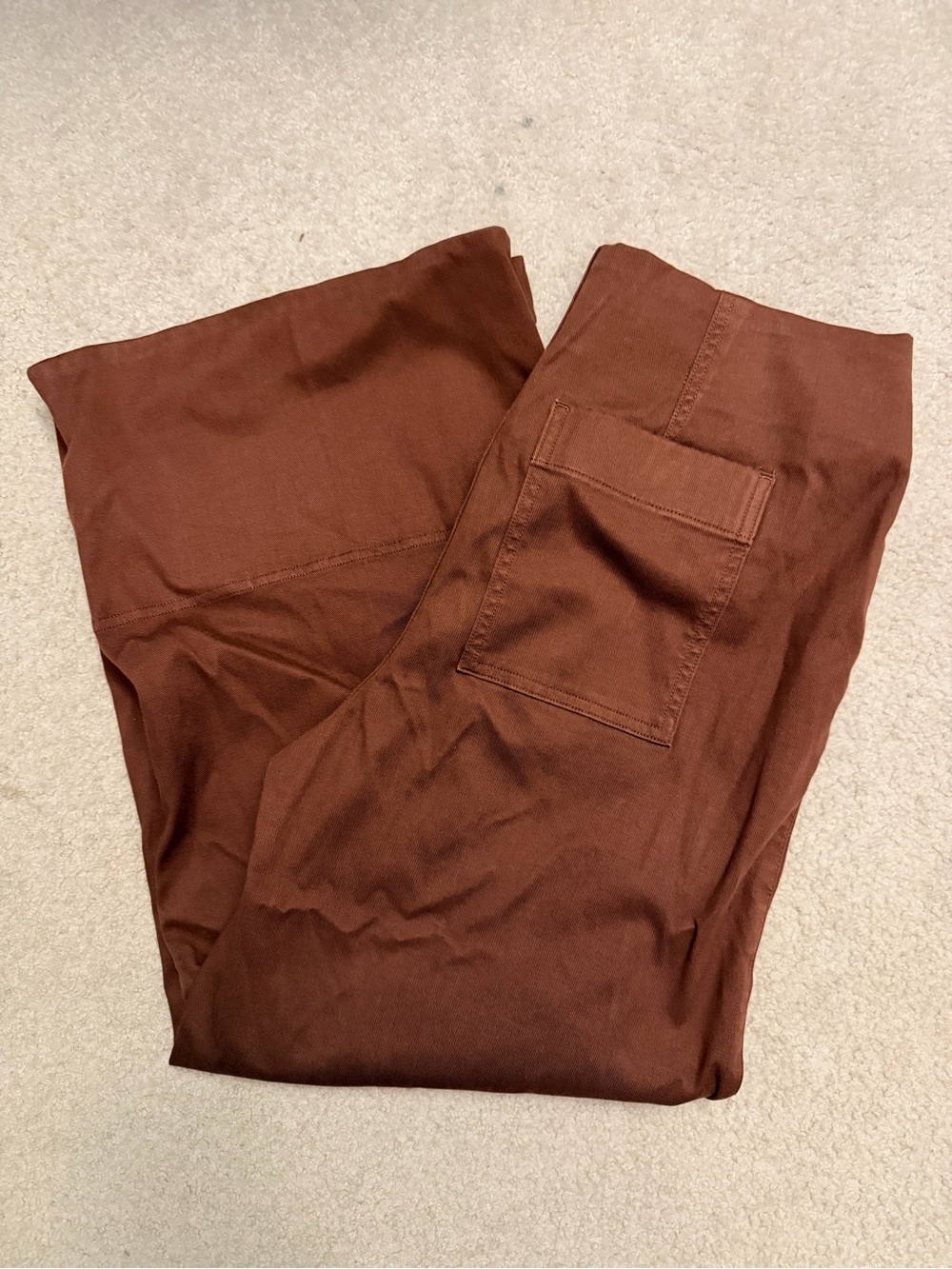 SPANX Wide Leg Pants in Deep Brown